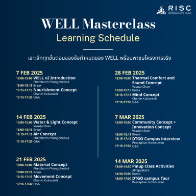 หลักสูตร WELL Masterclass รุ่น 1