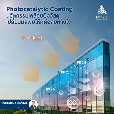Photocatalytic Coating นวัตกรรมเคลือบผิววัสดุ เปลี่ยนมลพิษให้ดีต่อลมหายใจ